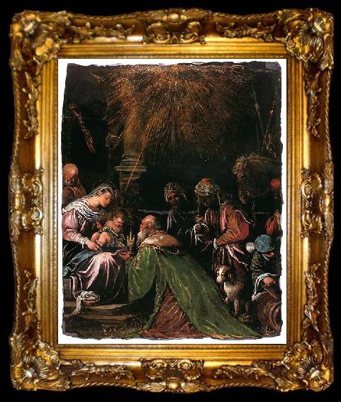 framed  Follower of Jacopo da Ponte The Adoration of the Magi, ta009-2
